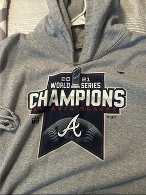 Fanatics Gray Atlanta Braves 2021 World Series Champions Hoodie